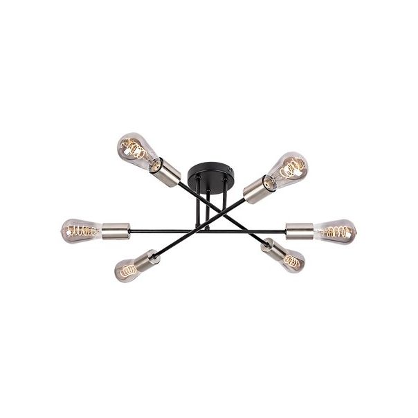 Rabalux Plafonjera Branwen E27 6x MAX 25W mat crno (71026) - 71026-1