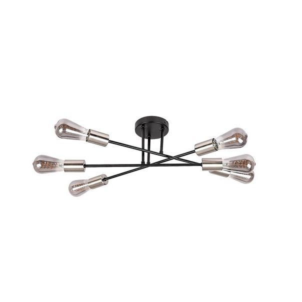 Rabalux Plafonjera Branwen E27 6x MAX 25W mat crno (71026) - 71026-1