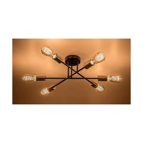 Rabalux Plafonjera Branwen E27 6x MAX 25W mat crno (71026) - 71026-1