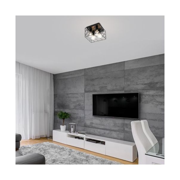 Rabalux Plafonjera Boroo E27 4x MAX 25W mat crno (71027) - 71027