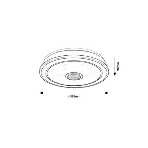 Rabalux Plafonjera Nikolaus LED 24W crna (71030) - 71030-1