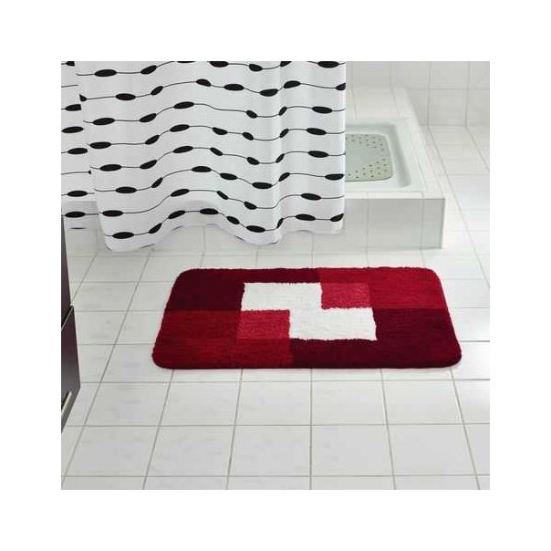 RIDDER Tekstilna kupatilska prostitrka 60x90cm Coins, crvena - 7103306