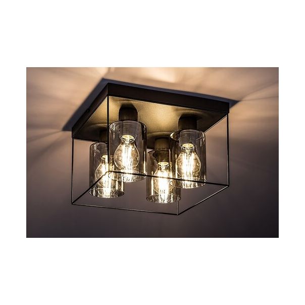 Rabalux Plafonjera Chadwick E27 4x MAX 25W crna (71034) - 71034