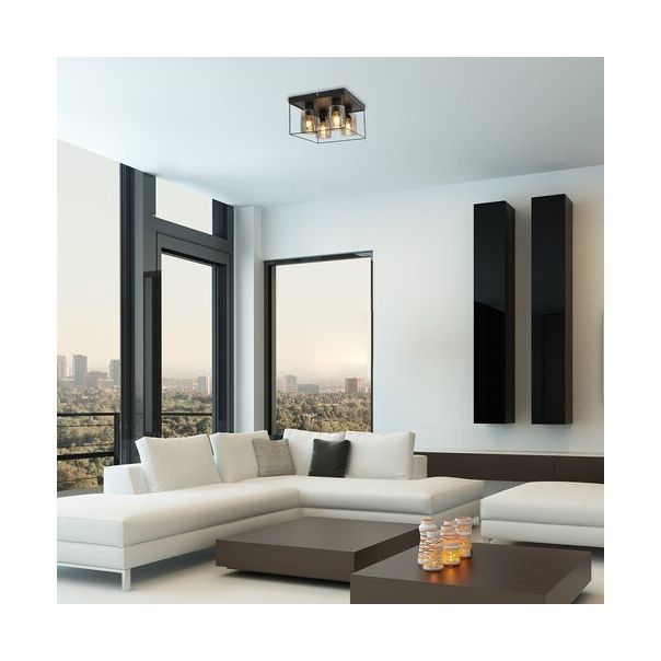 Rabalux Plafonjera Chadwick E27 4x MAX 25W crna (71034) - 71034