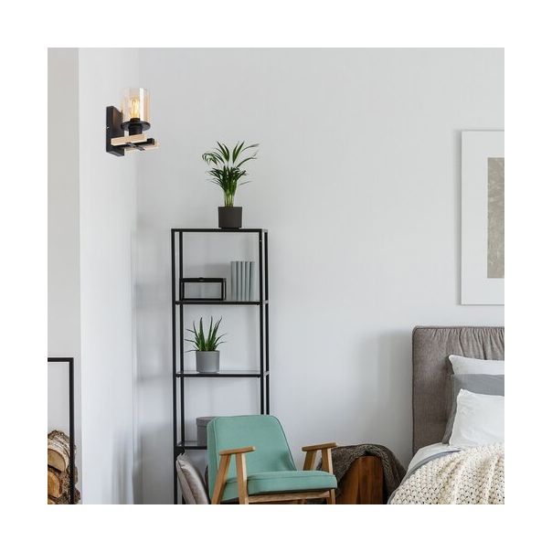 Rabalux Zidna lampa Niylah E27 1x MAX 25W crna (71080) - 71080