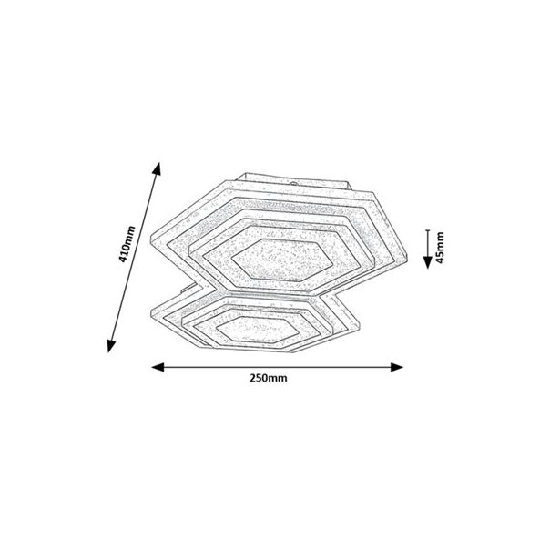 Rabalux Plafonjera Bitsi LED 44W crna (71114) - 71114-1