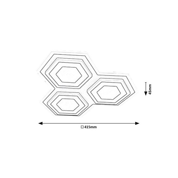 Rabalux Plafonjera Bitsi LED 72W crna (71115) - 71115
