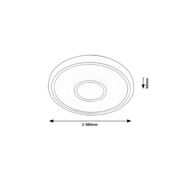 Rabalux Plafonjera Taytum LED 25W bela (71117) - 71117-1