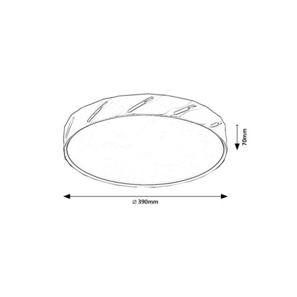 Rabalux Plafonjera Nessira LED 25W mat crno (71120) - 71120-1