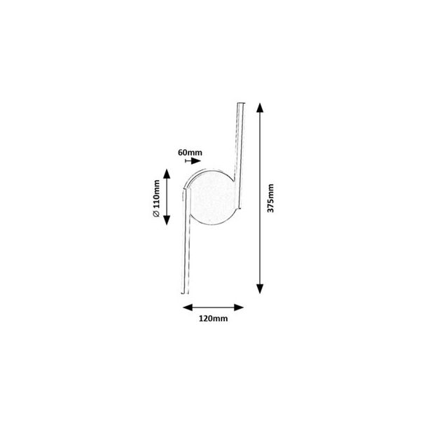 Rabalux Zidna lampa Sabira LED 8W crna (71122) - 71122