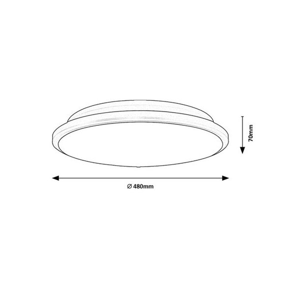 Rabalux Plafonjera Engon LED 45W crna (71130) - 71130