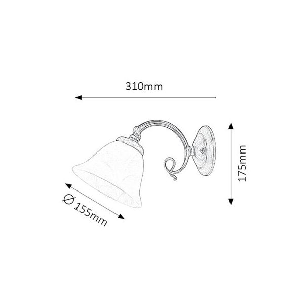 Rabalux Zidna lampa Beckworth E14 1x MAX 40W bronzana (7131) - 7131