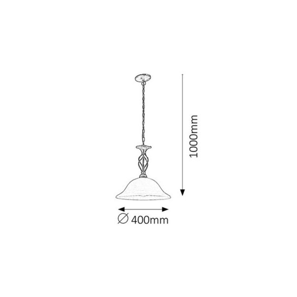Rabalux Luster Beckworth E27 1x MAX 60W bronzana (7136) - 7136-1