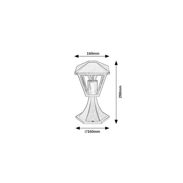 Rabalux Spoljna podna rasveta Paravento E27 1x MAX 40W crna (7148) - 7148