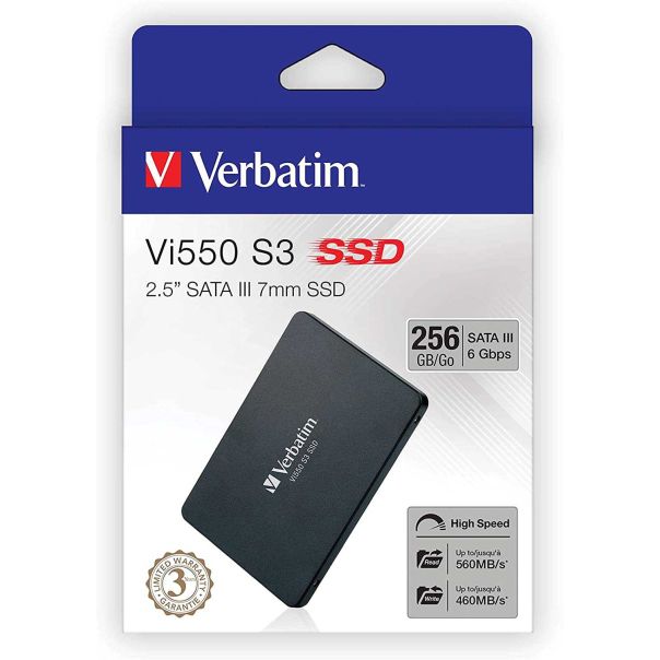 VERBATIM SSD 256GB 2.5” SATA3 Vi550 (49351) - 49351