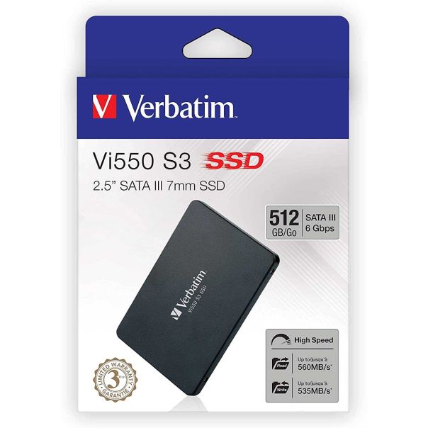 VERBATIM SSD 500GB 2.5” SATA3 Vi550 (49352) - 49352