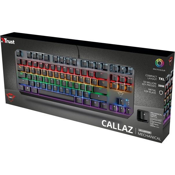 TRUST Gejming mehanička tastatura GXT 834 CALLAZ, crna - 24404