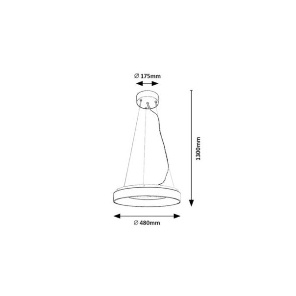 Rabalux Visilica Ceilo LED 38W crna (72001) - 72001