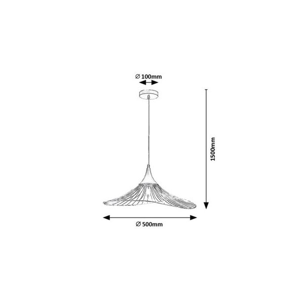 Rabalux Visilica Sombero E27 1x MAX 60W mat crno (72004) - 72004