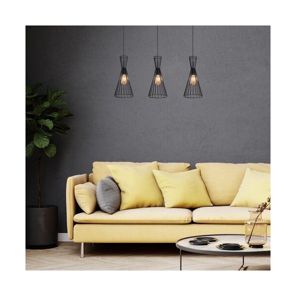 Rabalux Visilica Leandros E27 3x MAX 40W mat crno (72006) - 72006