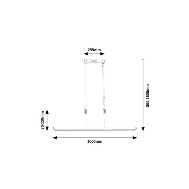 Rabalux Visilica Temperius LED 24W brušeni hrom (72011) - 72011