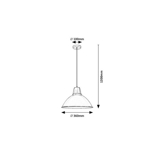 Rabalux Visilica Wilbour E27 1x MAX 60W crna (72013) - 72013