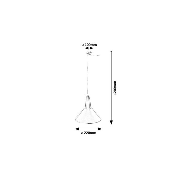 Rabalux Visilica Felipe E27 1x MAX 40W mat crno (72016) - 72016