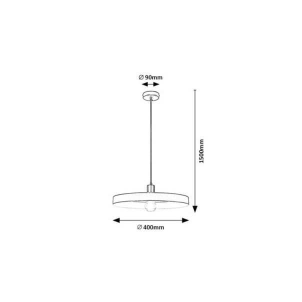 Rabalux Visilica Alatar E27 1x MAX 40W mat crno (72017) - 72017