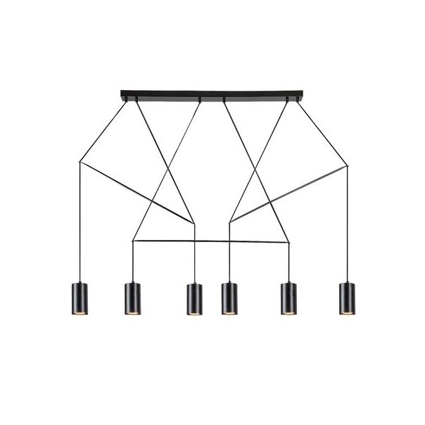 Rabalux Visilica Aslaug GU10 6x MAX 50W mat crno (72018) - 72018