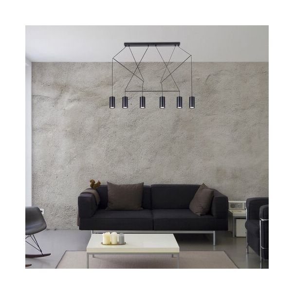 Rabalux Visilica Aslaug GU10 6x MAX 50W mat crno (72018) - 72018