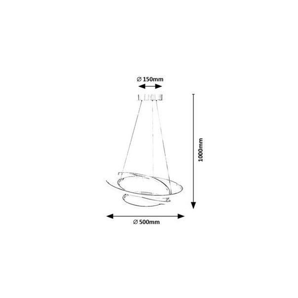Rabalux Visilica Esilda LED 42W brušeni hrom (72020) - 72020