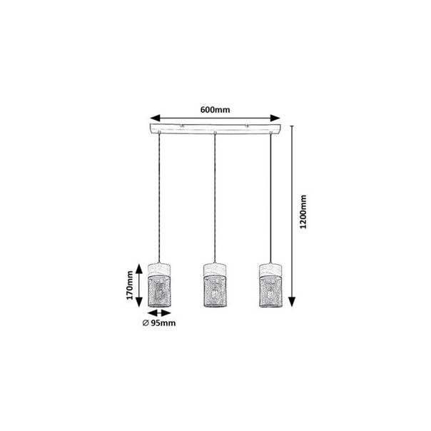 Rabalux Visilica Callum E27 1x MAX 25W bukva (72041) - 72041