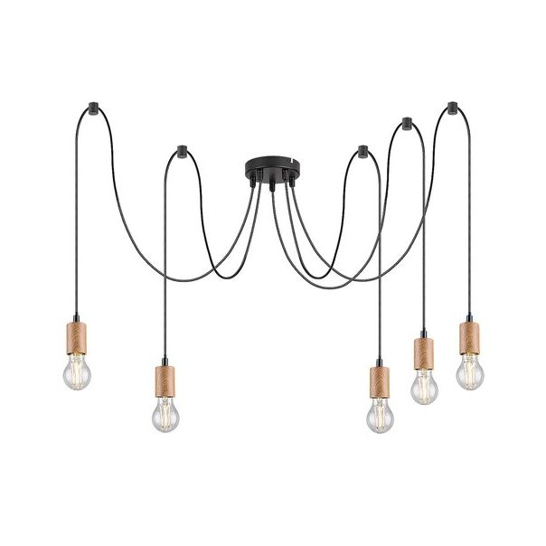 Rabalux Visilica Dollien E27 5x MAX 60W mat crno (72075) - 72075