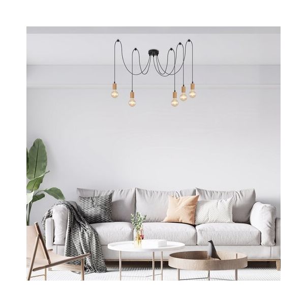 Rabalux Visilica Dollien E27 5x MAX 60W mat crno (72075) - 72075