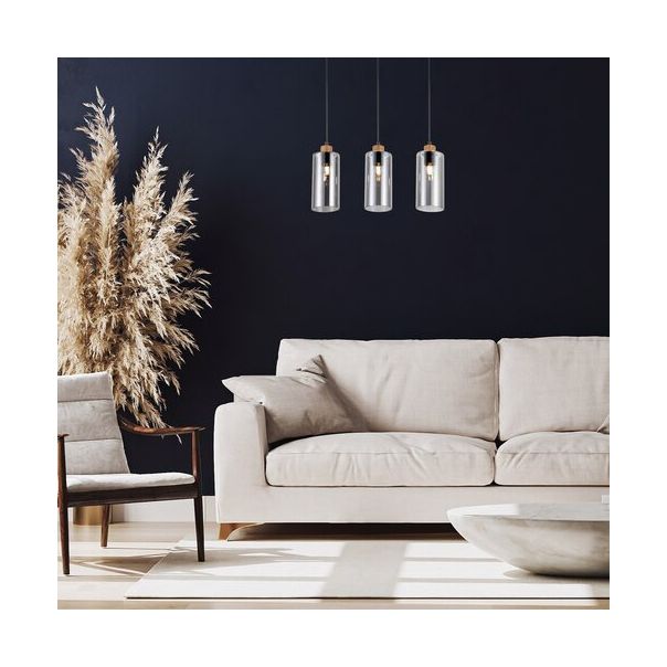 Rabalux Visilica Tanno E27 3x MAX 25W hrast (72123) - 72123