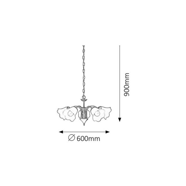 Rabalux Luster Rafaella E14 5x MAX 40W zlatna (7235) - 7235