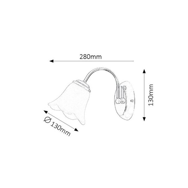 Rabalux Zidna lampa Rafaella E14 1x MAX 40W hrom (7241) - 7241