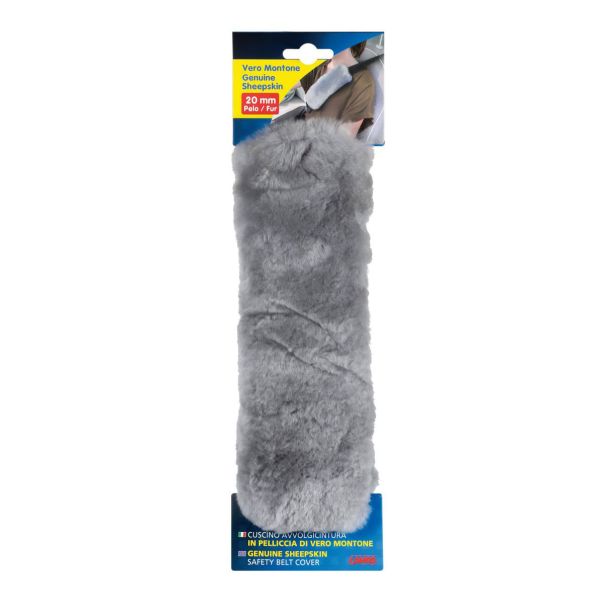 LAMPA ACCESSORIES Sundjer pojasa od prave ovčije kože siva - 72445