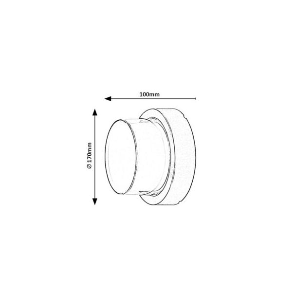 Rabalux Spoljnja zidna rasveta Spoljnja plafons Durbe LED 10W crna (7246) - 7246