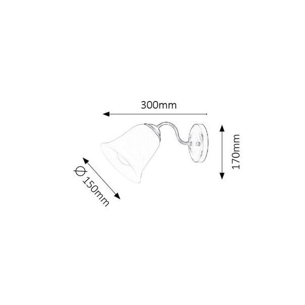 RABALUX Zidna lampa Fabiola E27 40W - 7259