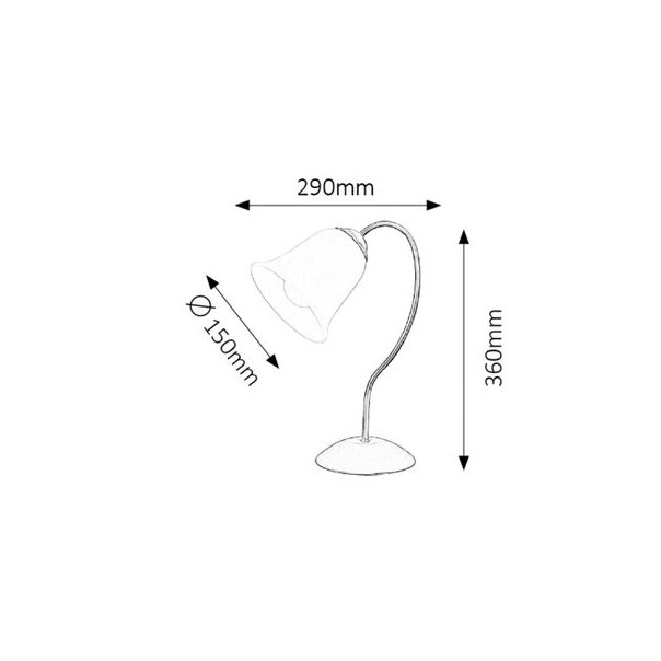 RABALUX Stona lampa Fabiola antik bela, E27 40W - 7260