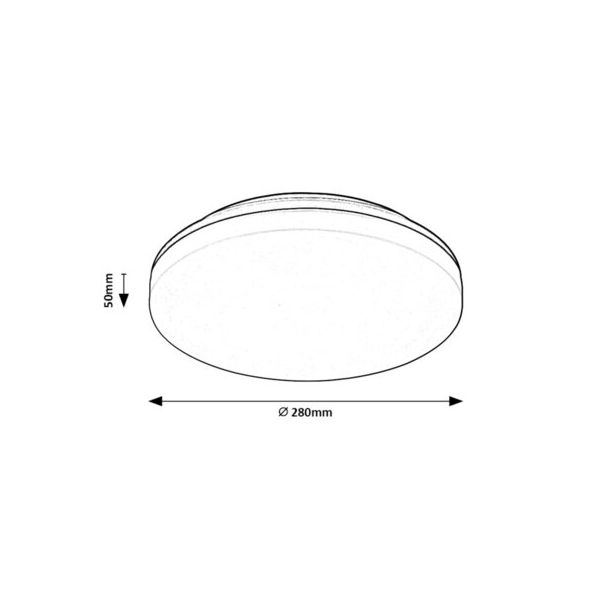 Rabalux Spoljna plafonska rasveta Pernik LED 24W crna (7265) - 7265-1