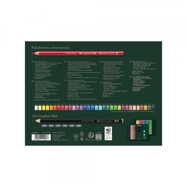 Drvene Bojice Faber Castell Polychromos 1/40 + pitt graph mat 210053 - J389