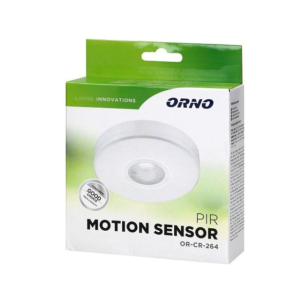 ORNO Senzor pokreta 360° IP65, bela - ORNOR-CR-264