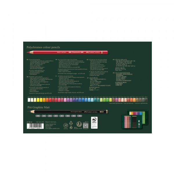 Drvene Bojice Faber Castell Polychromos 1/50 + pitt graph mat 210054 - J391