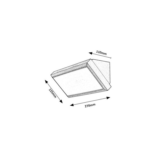 Rabalux Spoljna zidna rasveta Rapla LED 12W crna (7282) - 7282
