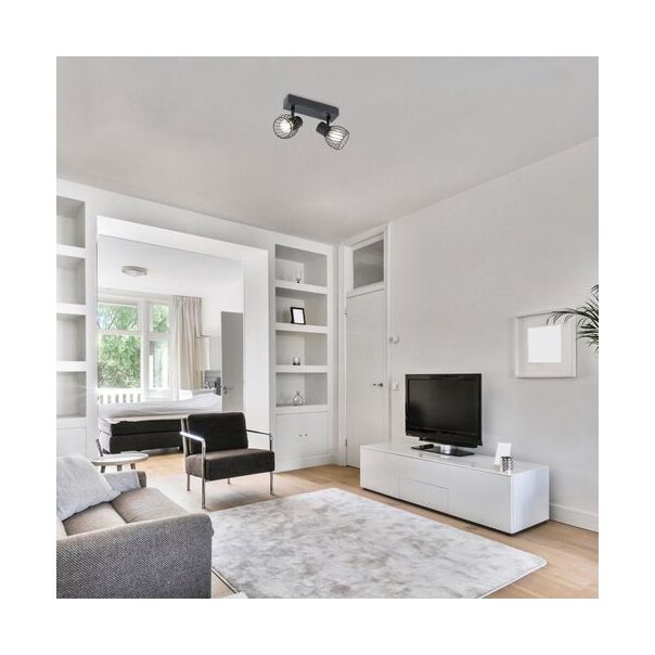 Rabalux Spot rasveta Aberama E14 2X MAX 10W crna (73002) - 73002