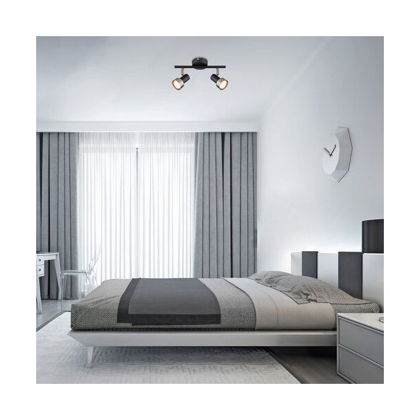 Rabalux Spot rasveta Konrad GU10 2x MAX 50W mat crno (73012) - 73012