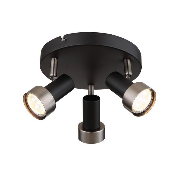Rabalux Spot rasveta Konrad GU10 3x MAX 50W mat crno (73013) - 73013