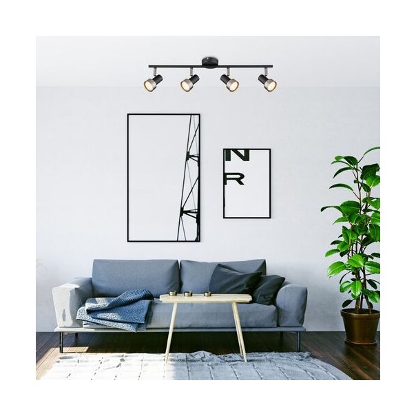 Rabalux Spot rasveta Konrad GU10 4x MAX 50W mat crno (73014) - 73014